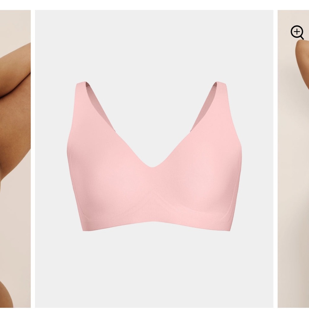 Knix Pink Seamless Bralette with V-Neckline